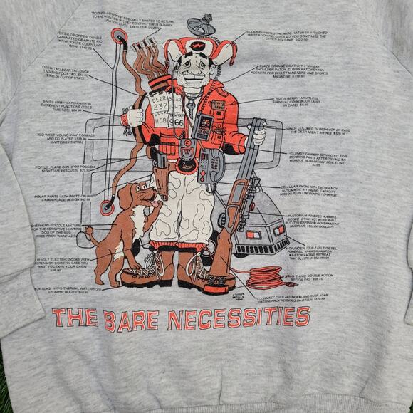 Vintage 1982 Funny Hunter Sweatshirt XS/S 19x22 Cropped - Picture 11 of 15